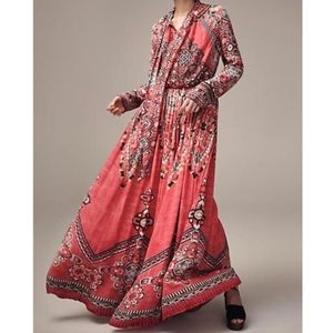 Hemant & Nandita batik susani susana bohemian maxi dress Sz Medium